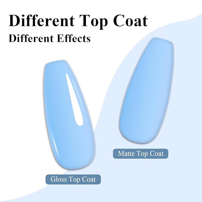 Imtiti Gel Nail Polish, 1Pcs Pastel Blue Soak Off UV LED Gel Polish, Long Lasting, Nail Art Manicure Salon DIY at Home for Spring and Summer (0.34 Fl Oz-966)