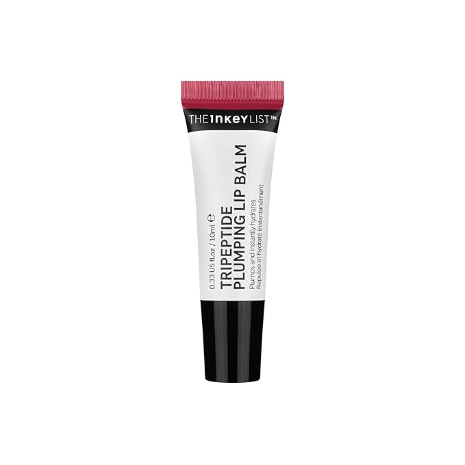 The INKEY List Tripeptide Plumping Lip Balm 10ml, Clinically Proven Plumping Tinted Lip Care, Hydrates Dry Cracked Lips, Vegan & Cruelty Free, Berry Tint