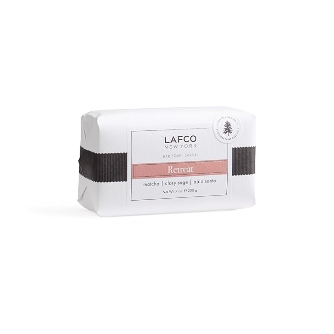 LAFCO New York Bar Soap, Retreat - 7 oz - Ultra-Hydrating, Natural Formula - All Skin Types - Made in Europe