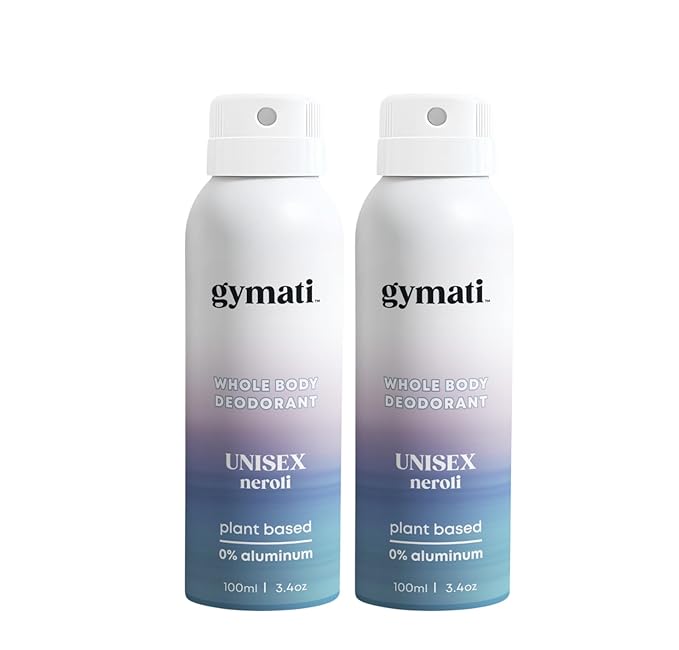 Gymati Fitness Body Deodorant Spray Aluminum Free - Unisex - Pack of 2