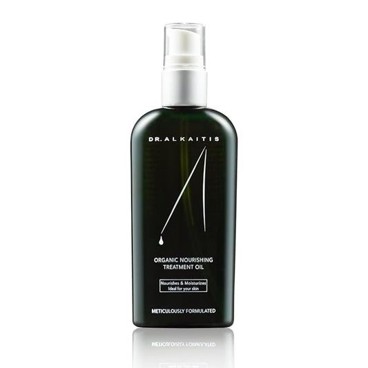 DR. ALKAITIS Organic Nourishing Treatment Oil - Versatile Face & Body Oil - Fast Absorbing (120ml/4oz)