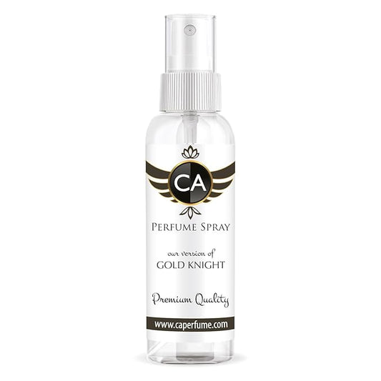 CA Perfume Eco Refill Impression of Gold Knight For Men Eau de Parfum Spray Atomizer Bottle 2 Fl Oz/60ml-X1