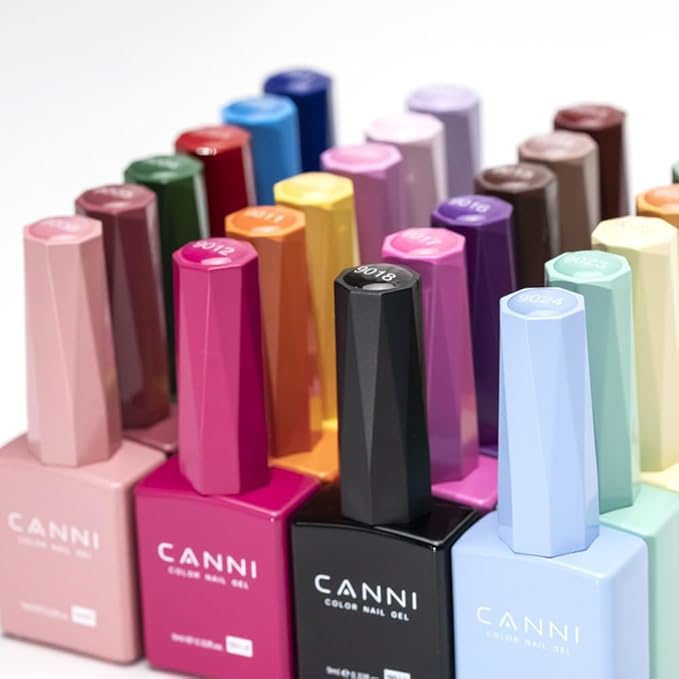 CANNI Hot Pink Gel Nail Polish, 1Pcs Neon Pink Gel Polish Pastel Bright Pink Purple Color High Gloss Soak Off U V Nail French Nail Manicure Salon DIY