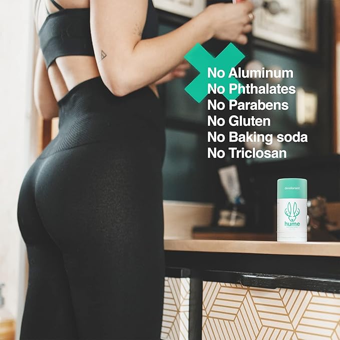 Hume Supernatural Aluminum Free Deodorant for Women & Men - Probiotic, Plant-Based, Baking Soda Free, Aloe, & Cactus Flower, Anti Sweat, Stain & Odor – Desert Bloom, Amber Woods, Wild Coral