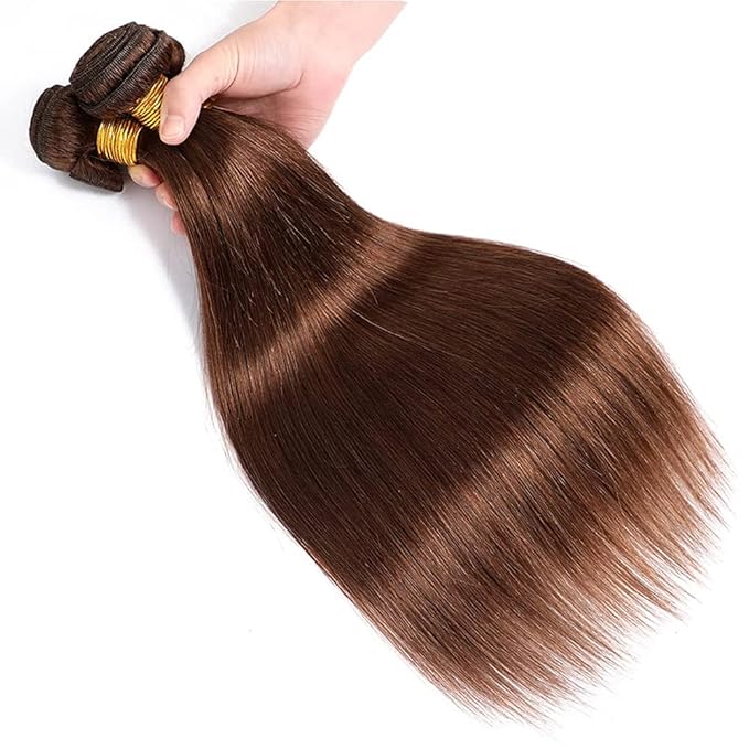 30 32 34 inch WuvuSnm Brown Bundle Dark Brown Human Hair Bundles #4 Straight Bundles Chocolate Human Hair Weave