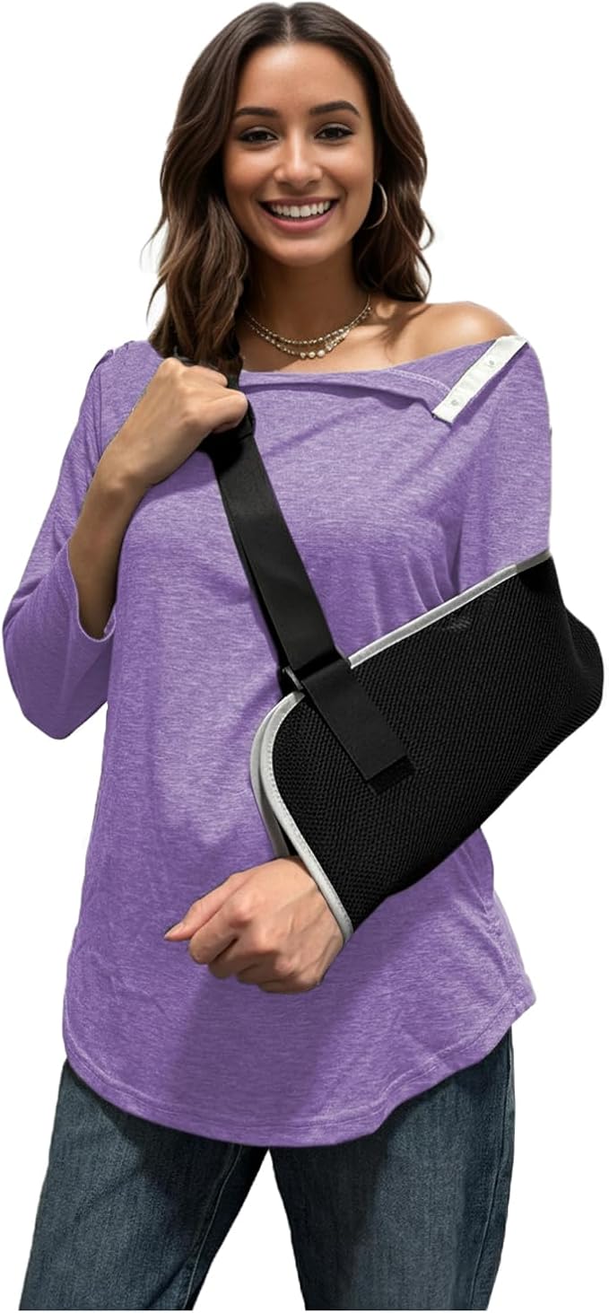 Youdiao Post Shoulder Surgery Shirts for Women Tear Away 3/4 Sleeve Tops After Rotator Cuff Chemo Port Adaptive Clothing
