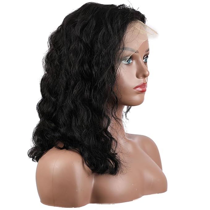 LICHANG Wear And Go Body Wave Bob 13x4 HD Lace Front Human Hair Wigs for Black Women (10 Inch, Natural Color)