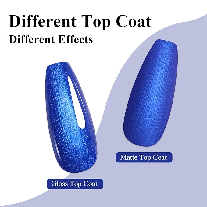 Imtiti Pearl Gel Nail Polish, 1Pcs Blue Glitter Shimmer Soak Off UV LED Gel Polish, Long Lasting, Manicure Salon DIY at Home for Spring and Summer (0.34 Fl Oz-961)