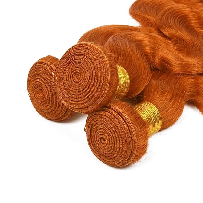 350 Bundles Ginger Body Wave Human Hair Bundles 12 12 12 inch 350 Body Wave Bundle Ginger Orange Human Hair Extensions