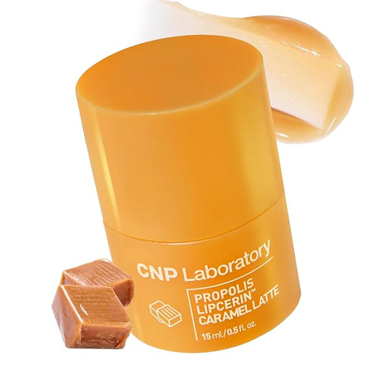CNP Café Lip Butter - Propolis Lipcerin™ 06 Caramel Latte, Hydrating Overnight Manuka Lip Balm & Mask, 12hr Long-lasting Moisture, Stocking Stuffers, Gifts for Women, 0.5 fl.oz.