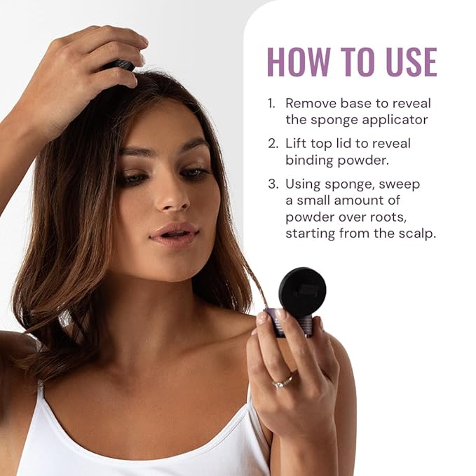 Root Touch Up Powder for Dark Red Hair by Style Edit | Mineral Infused Binding Hairline Powder Cover Grays - 2 Pack