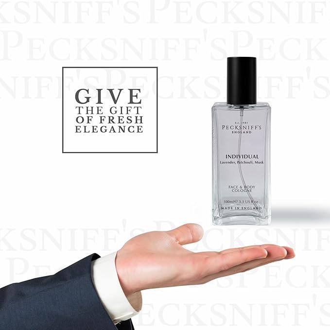 Peckniff's Men’s Face & Body Cologne – Individual Fresh Fougere, Distinctive Men’s Cologne with Clean Finish, Everyday Wear, 100ml / 3.4 fl oz