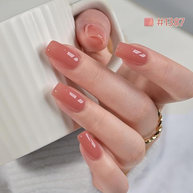 GAOY Sheer Nude Pink Gel Nail Polish Set, 6 Neutral Colors Brown Skin Tone Soak Off UV Light Cure Gel Polish Kit for Salon and Nail Art DIY at Home