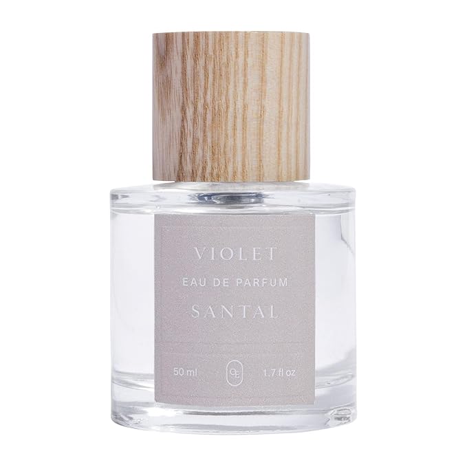 Oak Essentials Violet Santal Eau De Parfum | Clean Floral & Woody Fragrance with Violet, Italian Lemon, Amber, & Sandalwood, 50 mL