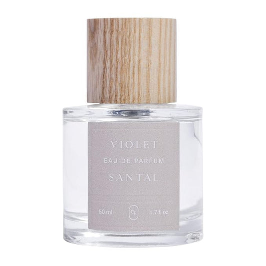 Oak Essentials Violet Santal Eau De Parfum | Clean Floral & Woody Fragrance with Violet, Italian Lemon, Amber, & Sandalwood, 50 mL