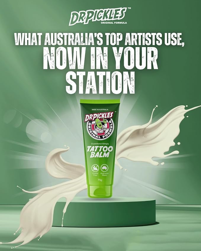Dr Pickles Tattoo Balm 2.65 oz / 75g - Original Formula, Heals + Protects + Rejuvenates Tattoos
