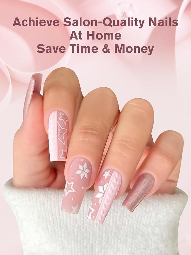 EBANKU Build on Apex Natural Nail Tips, 16 Sizes 160 PCS Middle Square Clear Acrylic Full Cover Press on Nail Tips with Builder Glue, Pre-applied Tip Primer & Base Coat