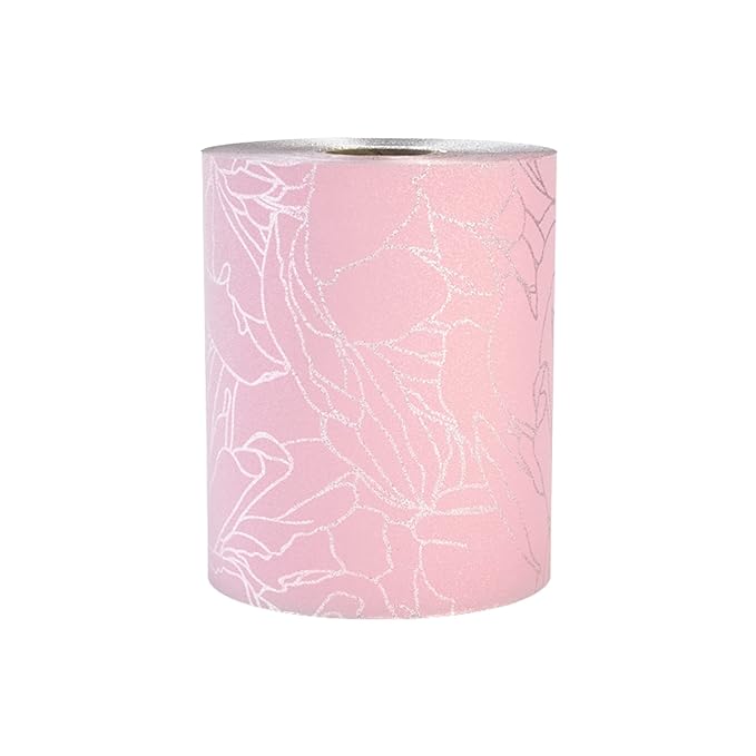 Premium Extra Wide Hair Foil 12.7cm x 100m - Ideal for Highlighting & Balayage, Built-in Cutter, Embossed Pink Floral Design - Professional Salon Hairdressing Foilââ‚¬¦