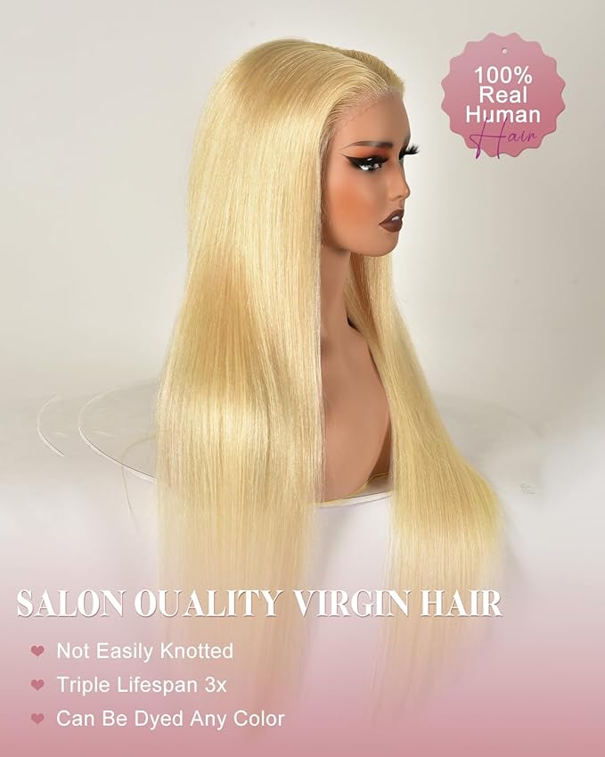 20 InchWear And Go Glueless 613 9x6 HD lace front wig Human Hair Pre Plucked Pre Cut For Beginners Human Hair 180% Density Straight Lace Front Wigs No Glue Pre Cut 3 Seconds To Wear Glueless Wig