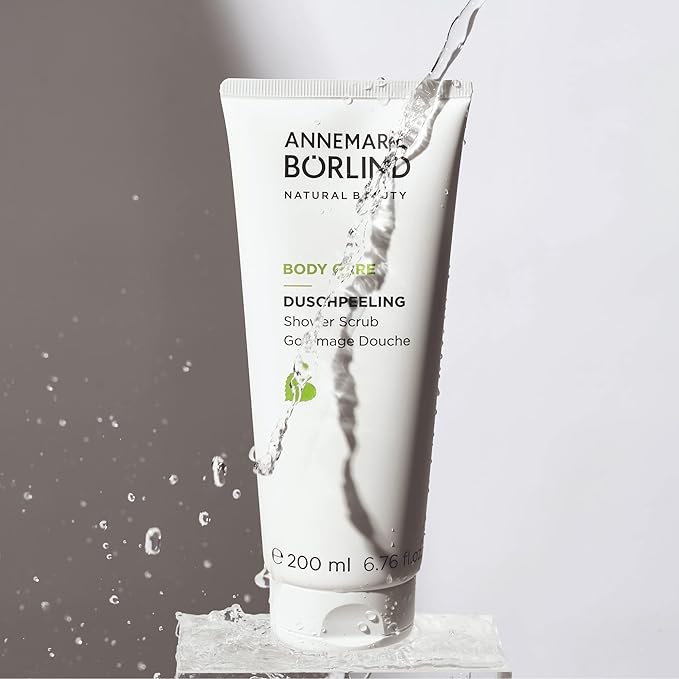 ANNEMARIE BÖRLIND - BODY CARE Shower Scrub, smoothing, regulating & nourishing skin care, with organic bamboo extract & Aloe Vera, vegan, 6.76 Fl. Oz.