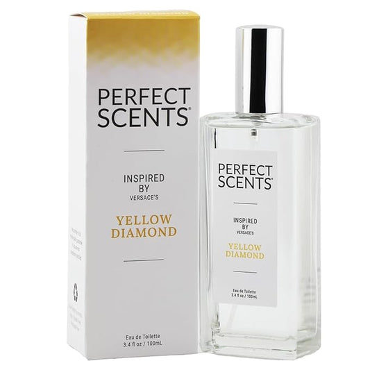 Perfect Scents Fragrances, Inspired by Versace’s Yellow Diamond, Women’s Eau de Toilette, CLEAN, Vegan, Paraben-Free, Phthalate-Free, Never Tested on Animals, 3.4 Fluid Ounces