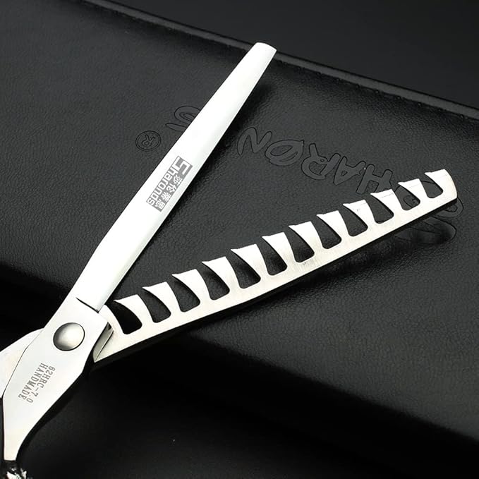 7" 7.5" 8"9" Professional Hairdressing Scissors Barber Salon Hair Cutting Dragon Shears (Large). (7 inch 2pc-D)