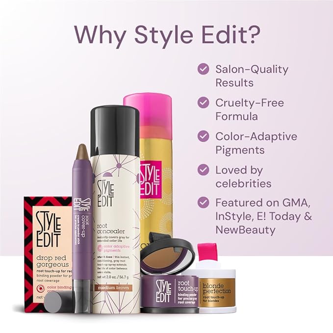 Style Edit Root Touch Up Powder (5 Pack) to Cover Up Dark Roots and Grays Between Salon Visits, Water Resistant, Non-Sticky, Compact And Mess-Free, Light Blonde Hair Color (Total of 5)