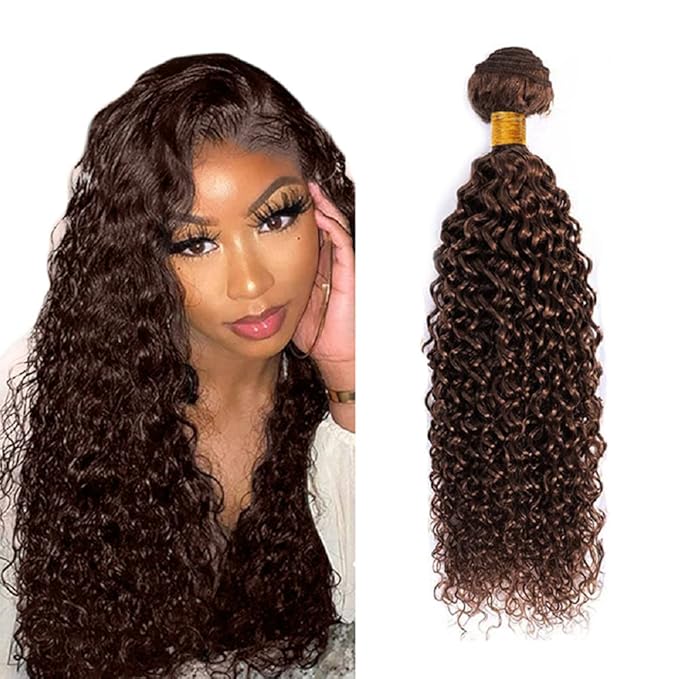 30 inch #4 Human Hair Bundles Brown Kinky Curly Bundle Dark Brown Curly Bundles Human Hair Extensions