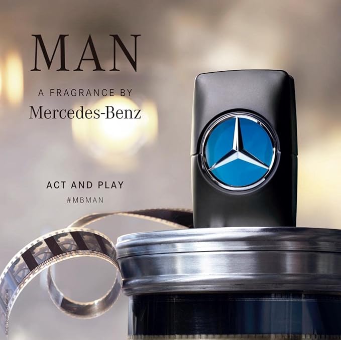 Mercedes Benz Man - Elegant Fragrance With Sensual, Floral, Woody Notes - Mesmerize The Senses With Original Luxury Men’s Eau De Toilette Spray - Endless Day Through Night Scent Payoff - 1.7 OZ