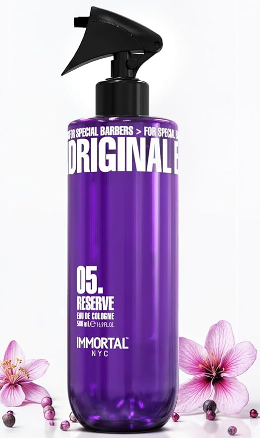 Immortal NYC Reserve 05, After Shave Spray Body/Face Men's Cologne, 17 oz - Exclusive Barbers - Softens Skin - Refreshes/disinfects and Relieves Face and Skin - Moisturizing Formula After Shaving