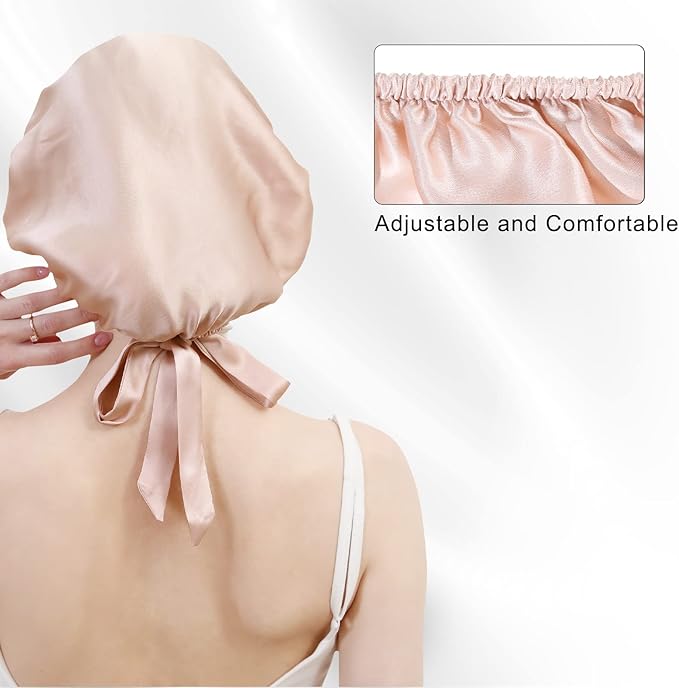 DAISYSILK 100 Pure Mulberry Silk Hair Bonnet for Sleeping Silk Hair Wrap for Women