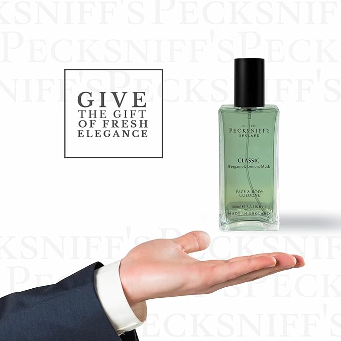 Peckniff's Men’s Face & Body Cologne – Classic Fougere, Fresh & Timeless Everyday Fragrance for Men, Post-Shave & All-Day Wear, 100ml / 3.4 fl oz