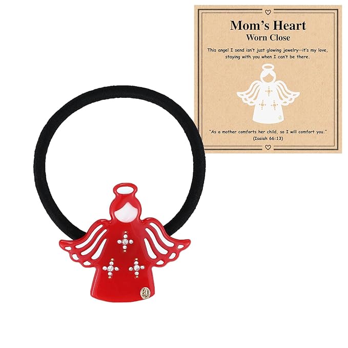 Inspirational Birthday Gifts for Women, Girls "Guardian Angel" Premium Hair Ties, Goodbye Farewell Gifts for Retirement Moving Away Sister Girlfriend Coworker Bestie Granddaughter, Still with You