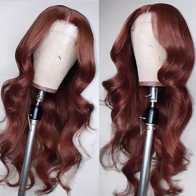 Reddish Brown Human Hair Wig Body Wave 13x6 Lace Front Wigs Human Hair Wigs For Black Women 22 Inch
