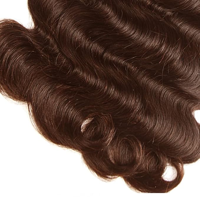 Dark Brown Bundles #4 Body Wave Human Hair Bundles Brown Body Wave Bundle 12 14 16 inch #4 Human Hair Bundle