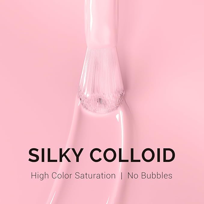 MelodySusie 0.5fl oz Cloud Pink Gel Nail Polish, Nails Soak Off UV LED Baby Pink Gel Polish Gift for Women Nail Art Manicure Salon DIY Nail Design Decoration at Home-A2608