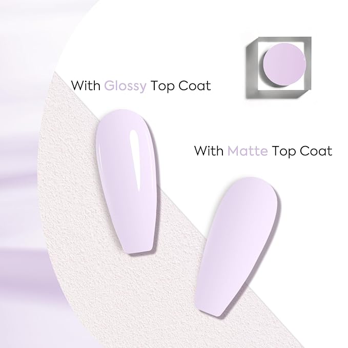 VENALISA Purple Gel Nail Polish, 1 Pcs Light Purple Gel Polish Soak Off DIY at Home Manicure Salon Nail Art For Girls Women