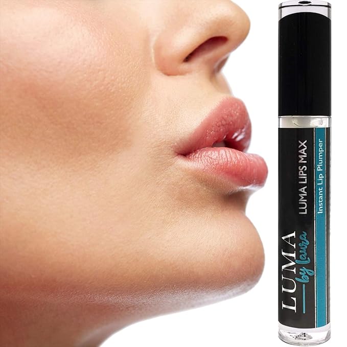 Moisturizing Lip Plumper Gloss for Aging and Thinning Puckers - Pout Enhancer Lip Care Products with Peptide, Vitamin E and Hyaluronic Acid - Plumping Lip Gloss - Clear and Glossy