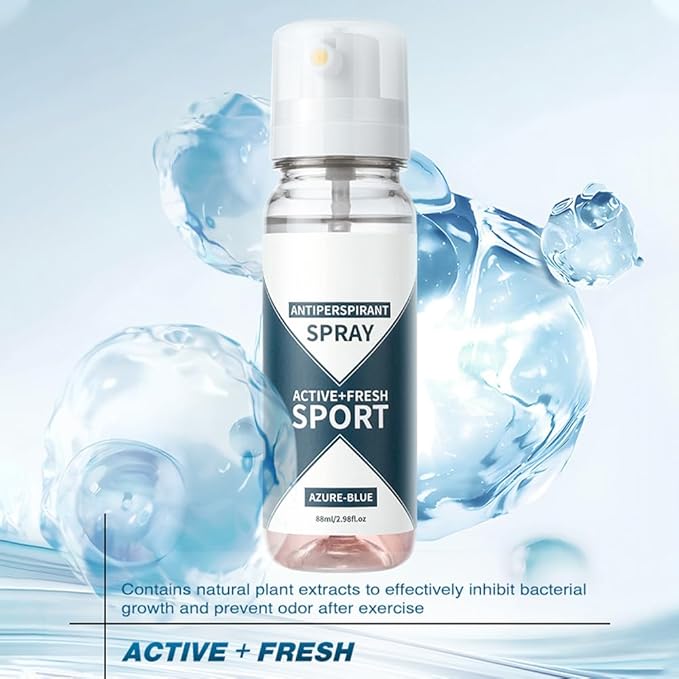 Fresh Antiperspirant Spray for Women Men,2.9 Oz Double Effect Freshness Body Spray -Sweat and Odor Protection,Long Lasting Anti Sweat Underarm Spray,Unisex Anti-Perspirant Deodorant