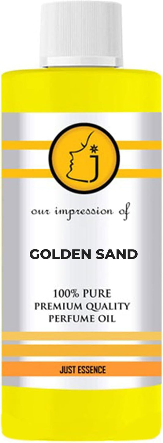 Golden Sand Fregrance Perfume Oil from France | Premium Quality Concentrated Fragrance | Pure Perfume & Cologne Oil for Personal Body Use | 4 Fl Oz