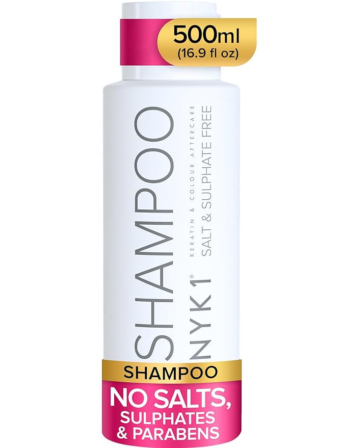 SALT SULFATE FREE SHAMPOO for Color Treated Hair (17 Fl Oz / 500ml) Best Aftercare for Extensions (Unisex) Keratin Kit Treatment Straightening Fix Damaged After Care Paraben Free