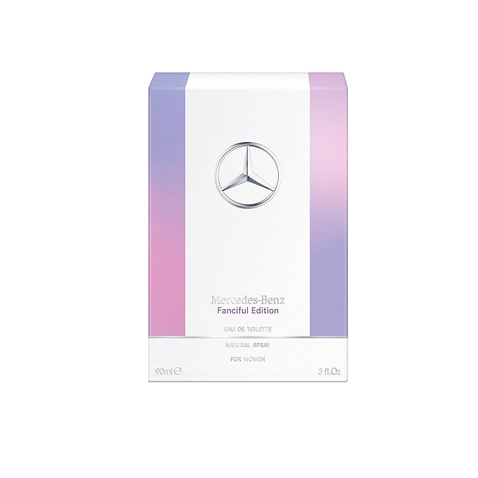 Mercedes Benz Fanciful Eau De Toilette Perfume Spray for Women - 3 Fl Oz - Parfum for Her - Citrus & Musky Scent - Luxury Long Lasting Fragrance with Notes of Mandarin, Rose & Amber wood