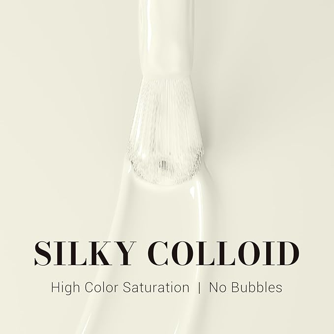 MelodySusie Milky White Gel Nail Polish,0.5fl oz Nails Soak Off UV LED Shell White Gel Polish Gift for Women Nail Art Manicure Salon DIY Nail Design Decoration at Home-1683