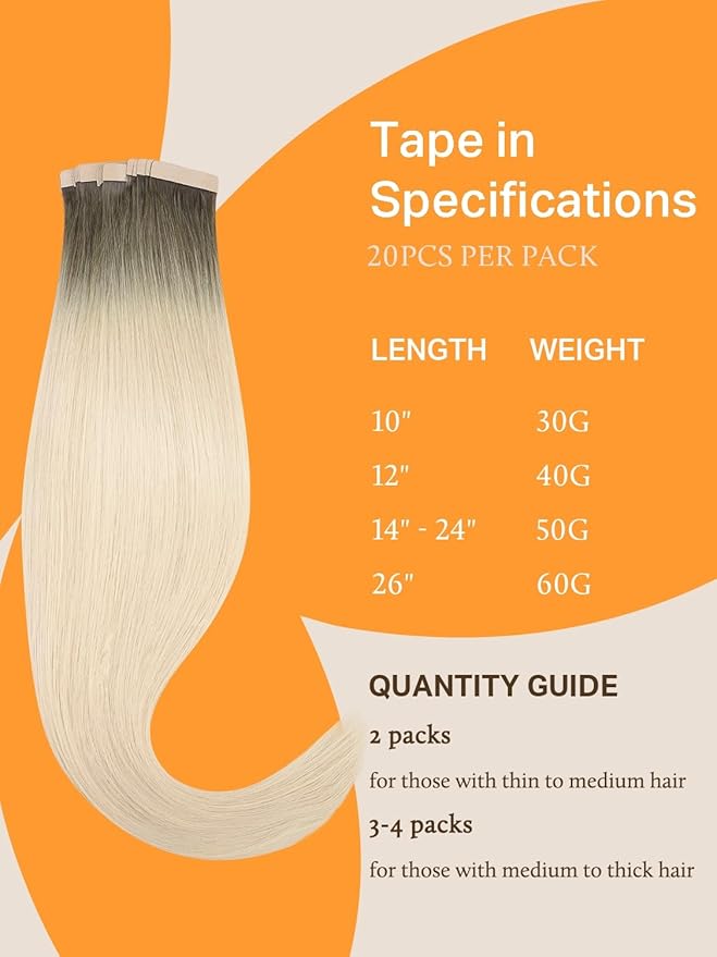 DOORES Human Hair Extensions Tape in Balayage Light Ash Brown to Ash Blonde 22 Inch 50g 20pcs Tape in Hair Extensions Real Human Hair Extensions Long Straight