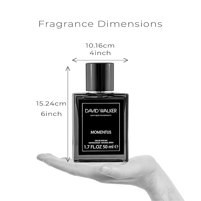 David Walker Momentus Fragrances | Long-lasting perfumes for men | Mandarin, Lemon, Bergamot, Cinnamon, Clove, Coconut, Peach, Apricot, Plum | 50ML / 1.7Oz (Pack of 1)