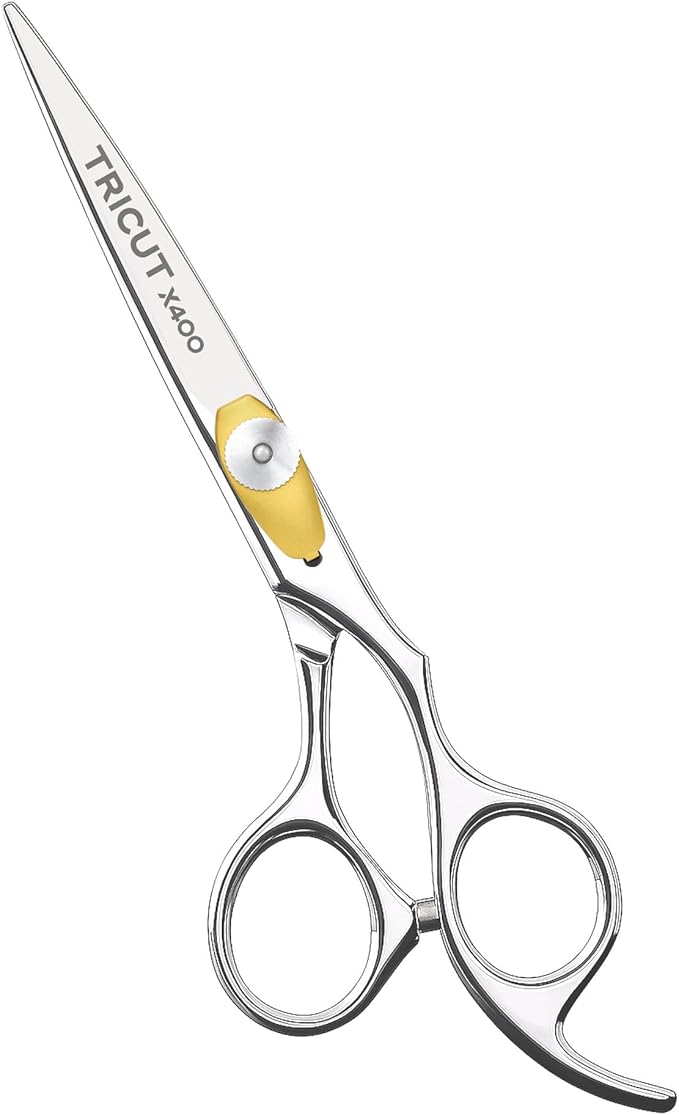 X400 Professional Hair Cutting Scissors 6.5” Mirror Finish – Barber Shears with Leather Case & Premium Comb – Salon & Home Hairdressing Kit
