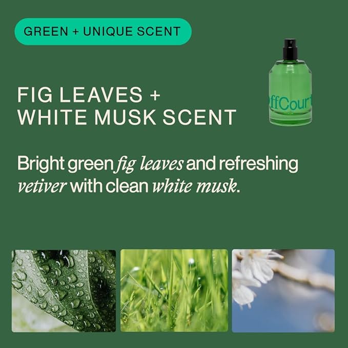 OffCourt Unisex Fragrance – Fig Leaves & White Musk Scent - Cologne for Men & Perfume for Women, Clean Ingredients, Vegan, Cruelty-Free, Made in USA, 1.7 Oz (50ml) TSA-Friendly