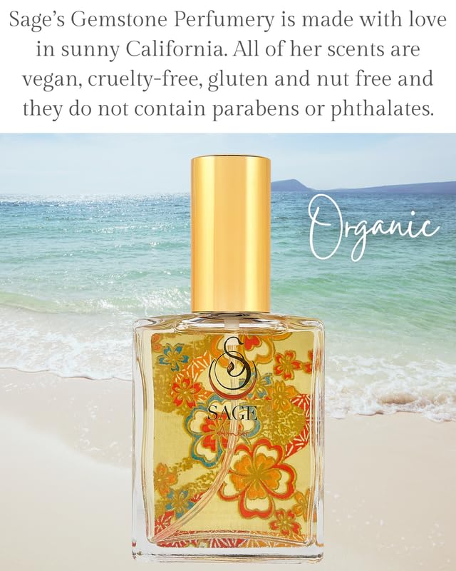 The Sage Lifestyle Amber Luxury Spray, Blood Orange, Sandalwood, Amber Oil, Vanilla Musk, Perfume for Women, Long Lasting, Warm and Cozy Fragrance, Gourmand Scent, Artisan, Parfum, 2oz, Travel Perfume