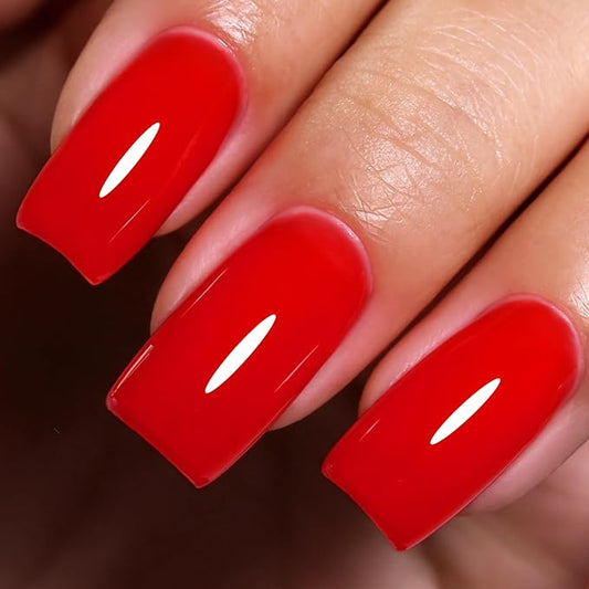 Imtiti Red Gel Nail Polish, 1Pcs Neon Red Soak Off UV LED Gel Polish, Long Lasting, Nail Art Manicure Salon DIY at Home for Spring and Summer (0.34 Fl Oz-367)