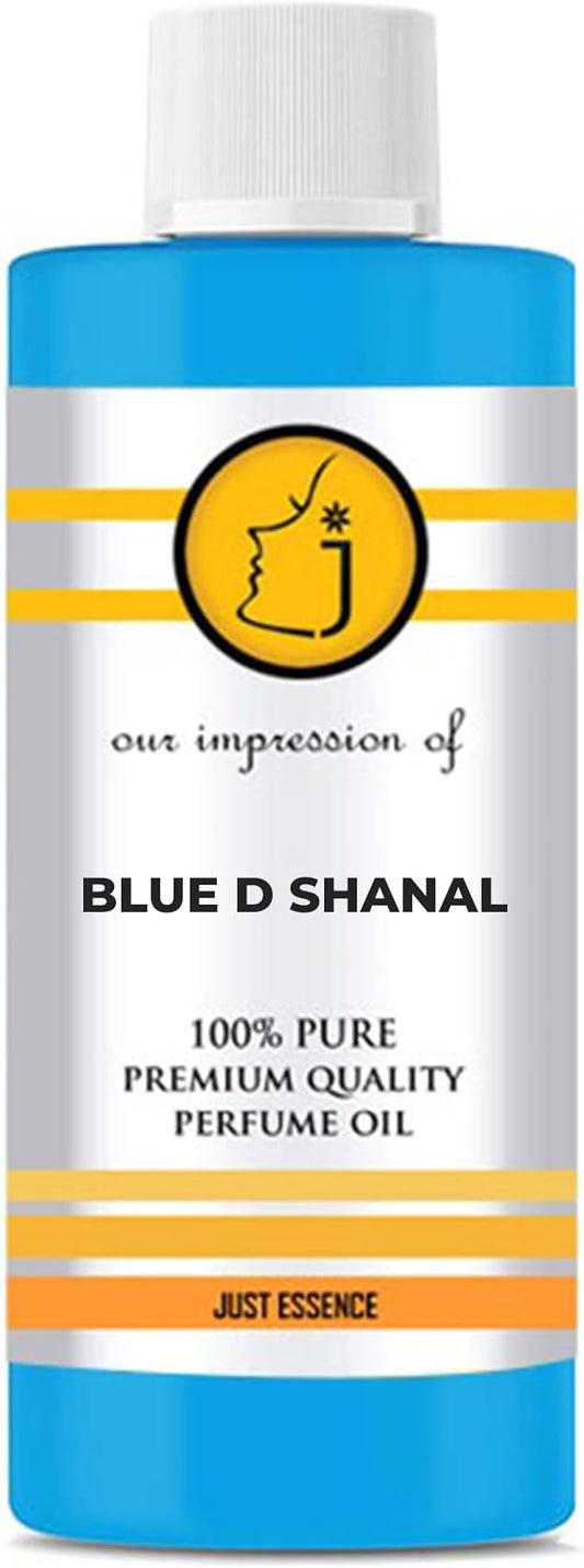 Blue D Shanal Fregrance Perfume Oil from France | Premium Quality Concentrated Fragrance | Pure Perfume & Cologne Oil for Personal Body Use | 2 Fl Oz